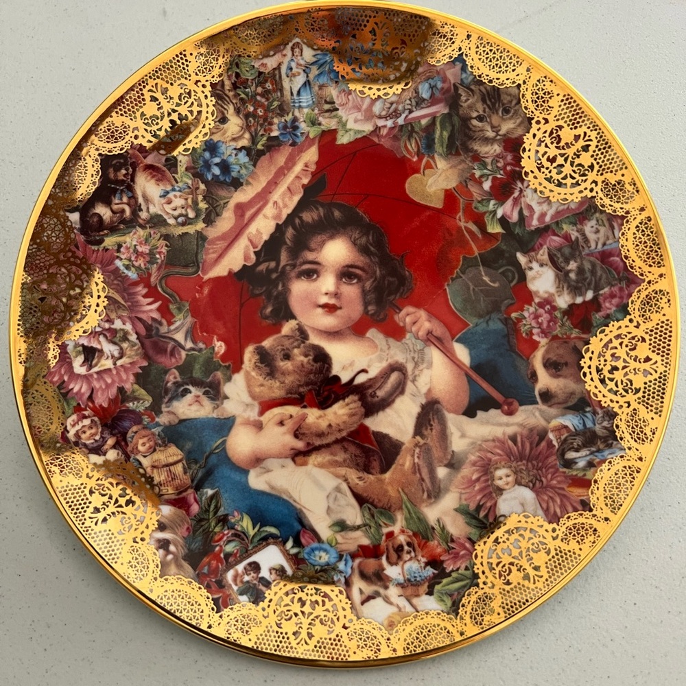 My Beloved Teddy Collector Plate from Romantic Victorian Keepsakes